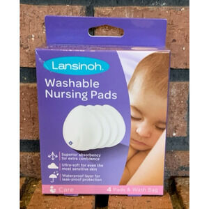 Lansinoh Washable Nursing Pads 4ct With Wash Bag